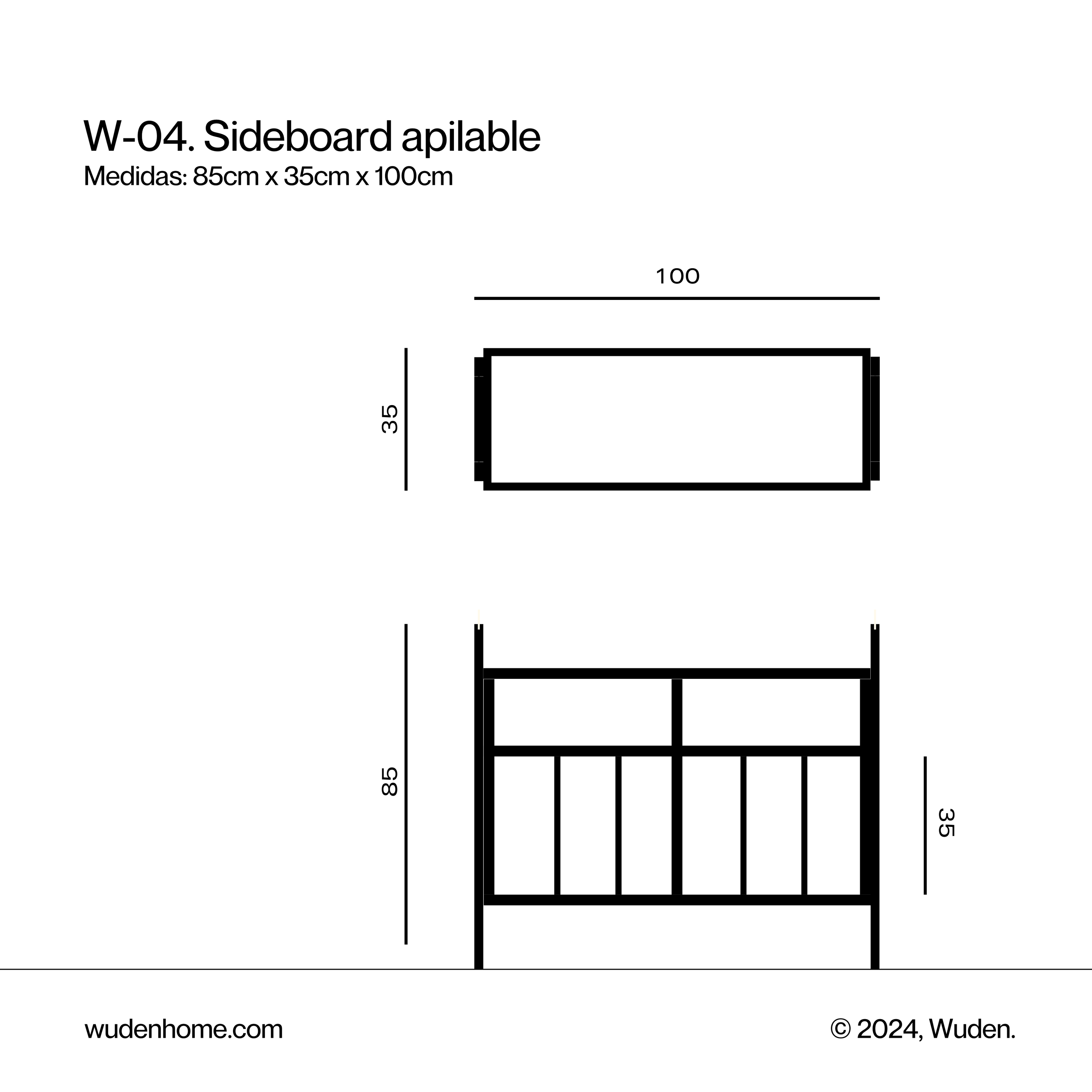 W-04. Sideboard apilable