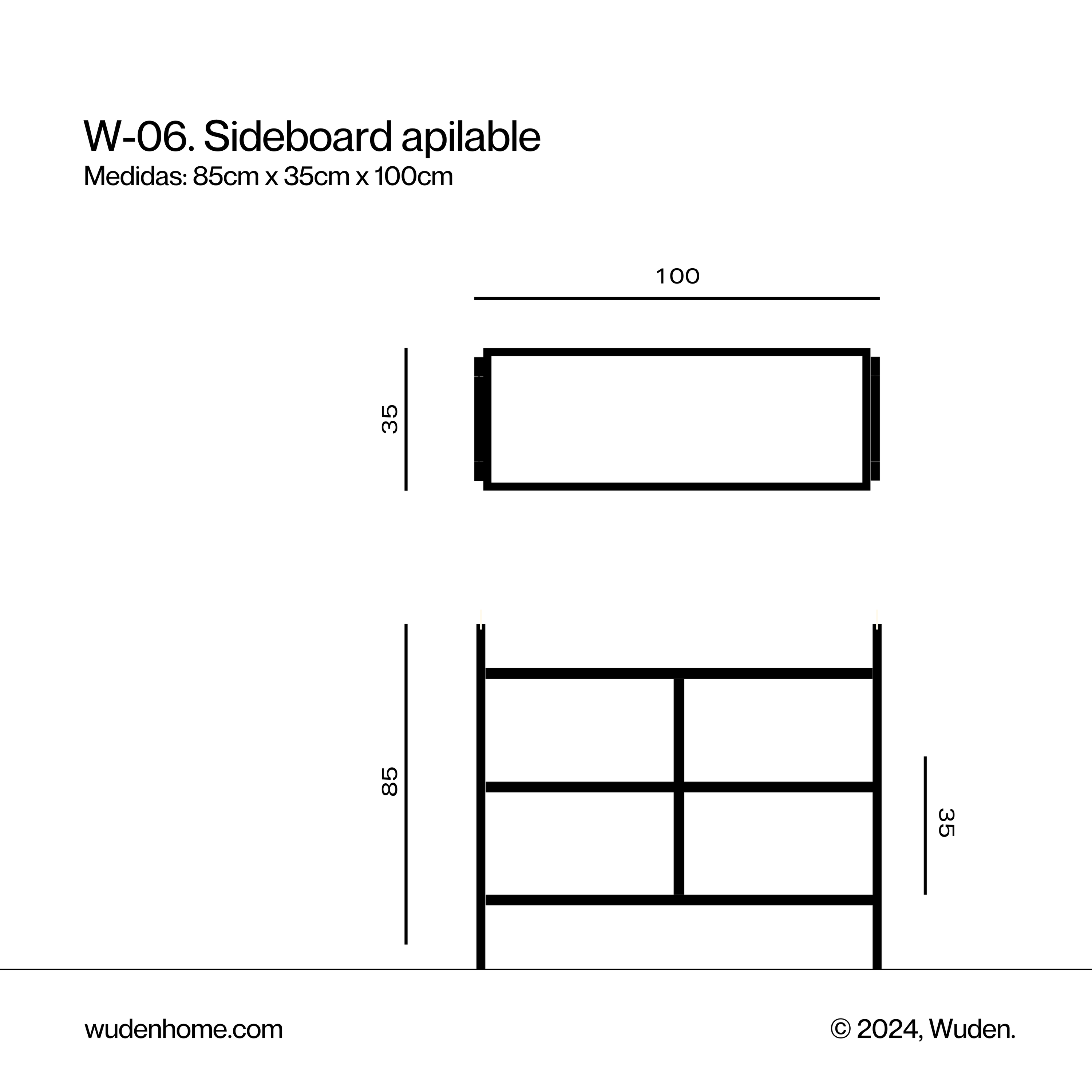 W-06. Sideboard apilable