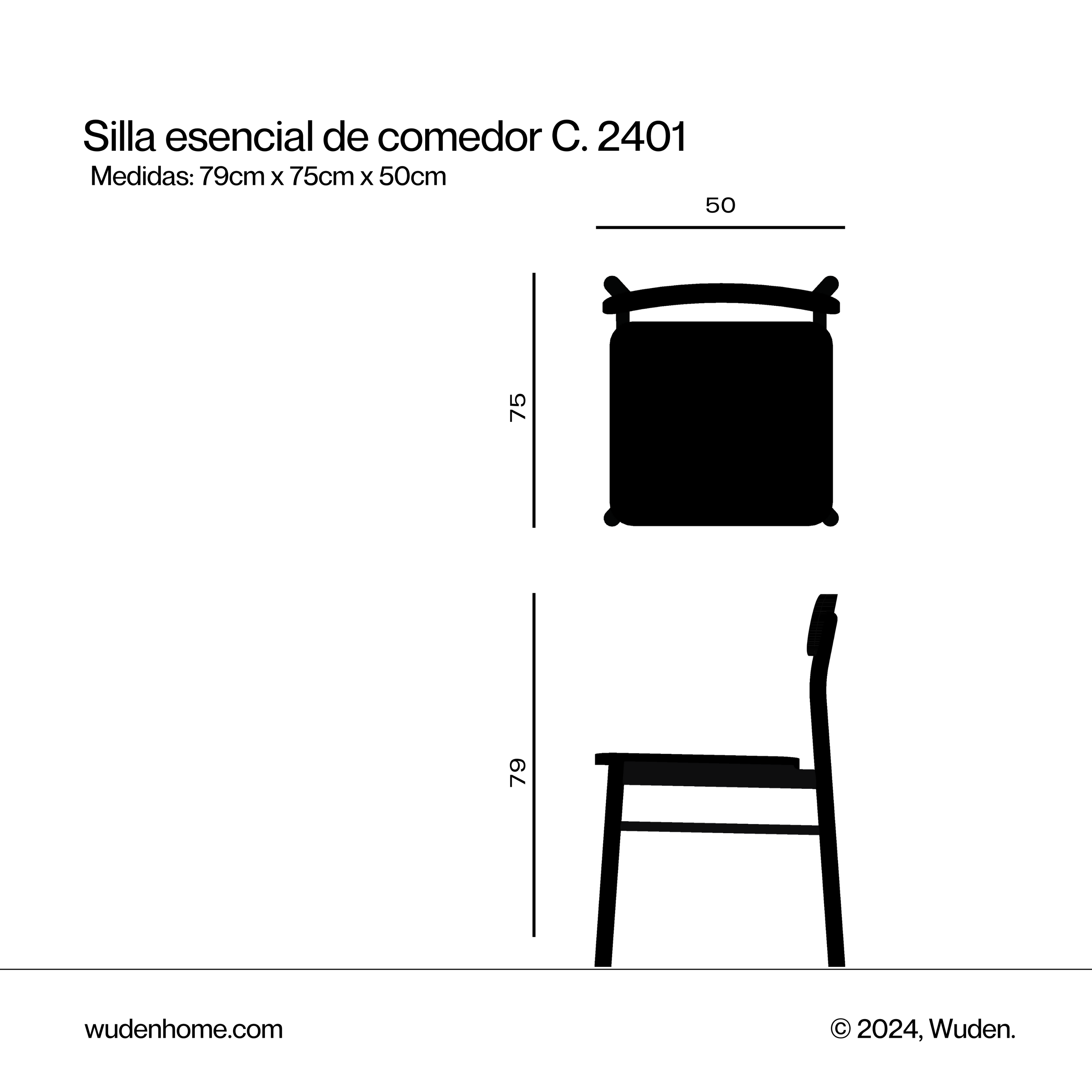 Silla esencial de comedor C. 2401