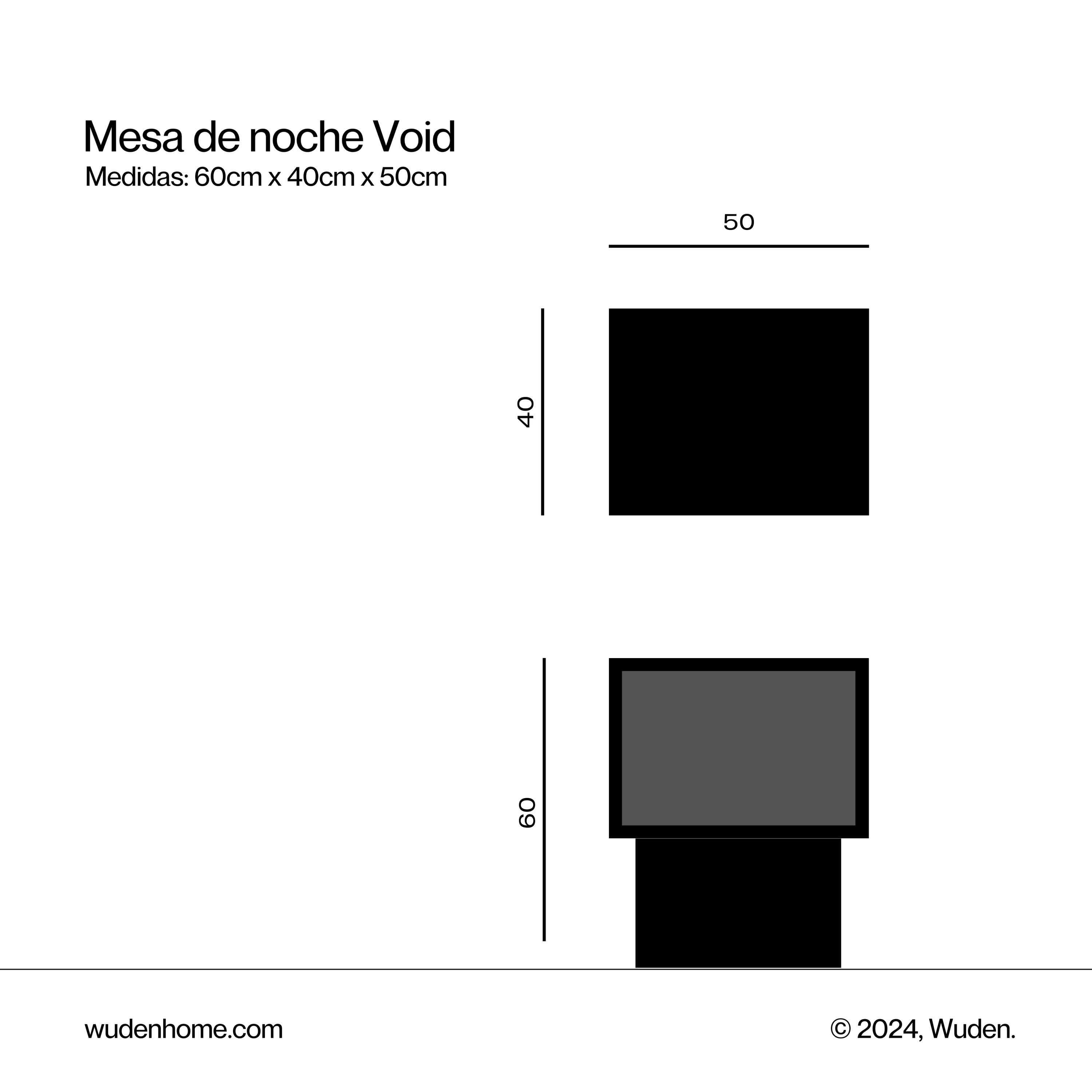 Mesa de noche Void